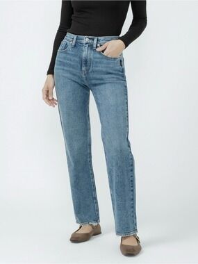 Silver Highly Desirable High Rise Straight Leg Jeans 26x30